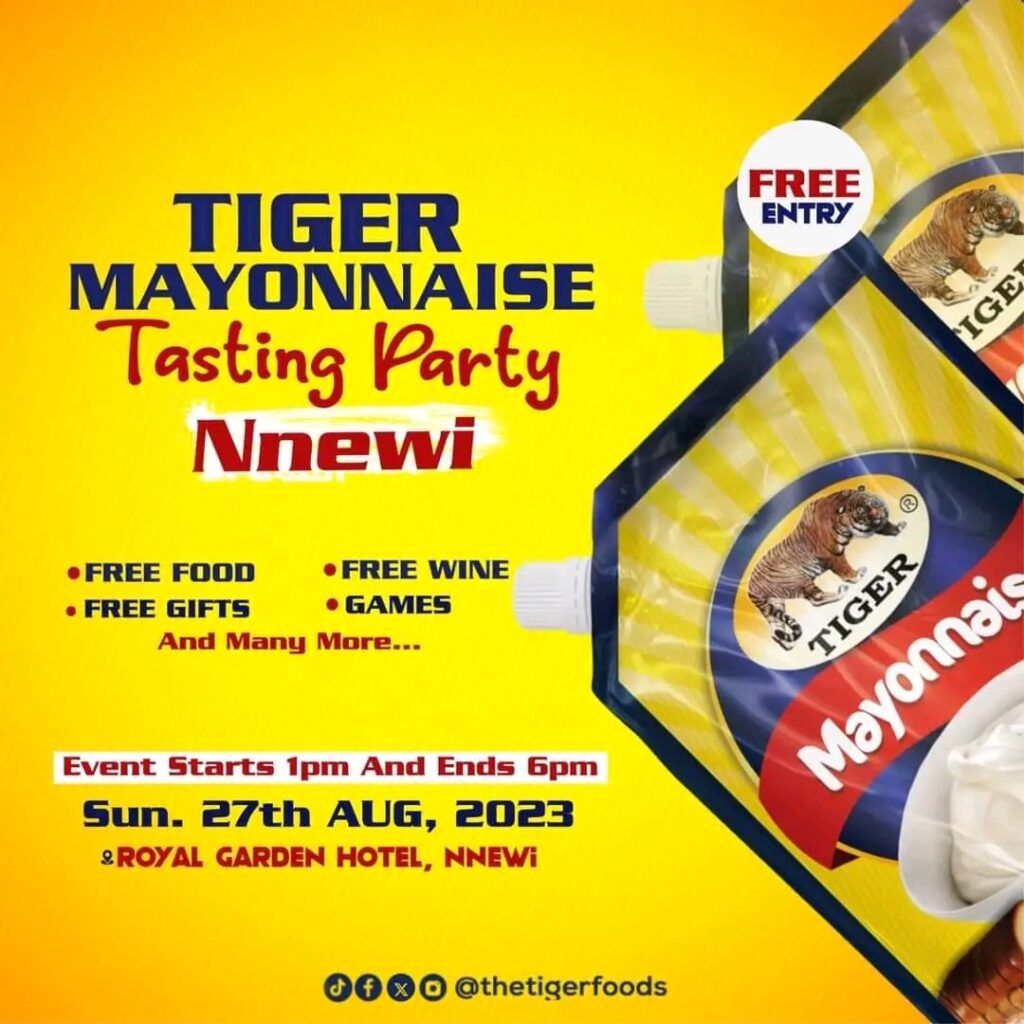 Tiger foods mayonnaise tasting party at Nnewi