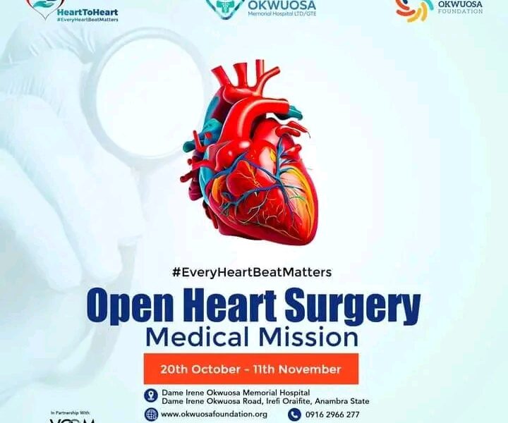 Announcing A New Free Open Heart Surgeries Exercise By Sir. Emeka Okwuosa Foundation