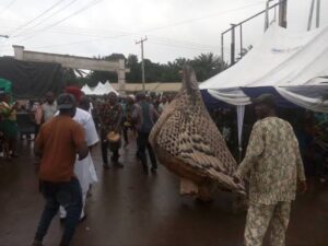 Ugo Masquerade Performing at the Adazi-Ani Youth Carnival